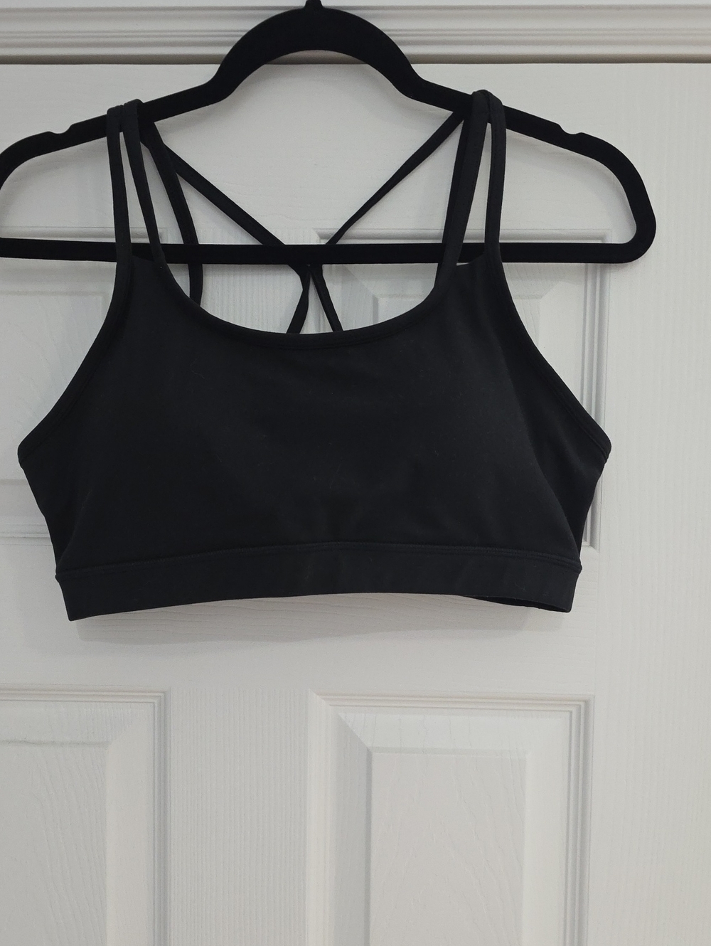 GAIAM Black Double-Strap Crisscross Sports Bra